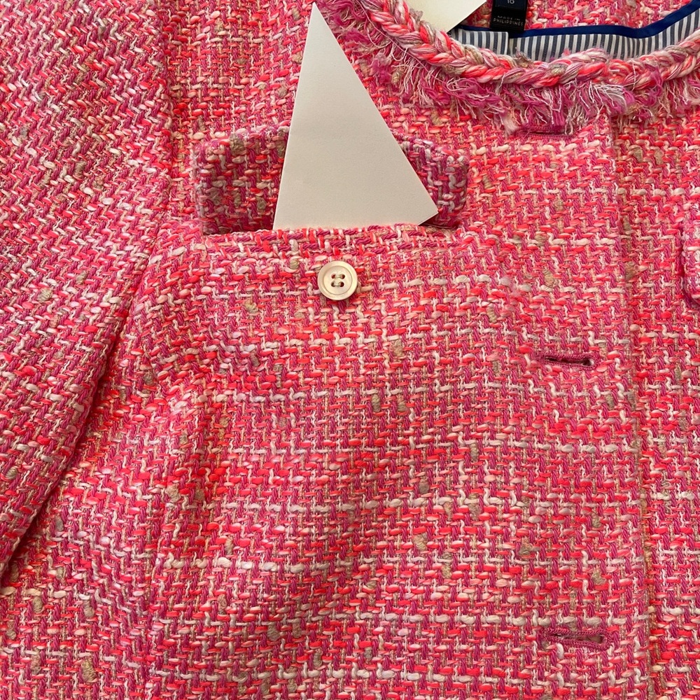 J.Crew Pink Tweed Jacket - Picture 6 of 10